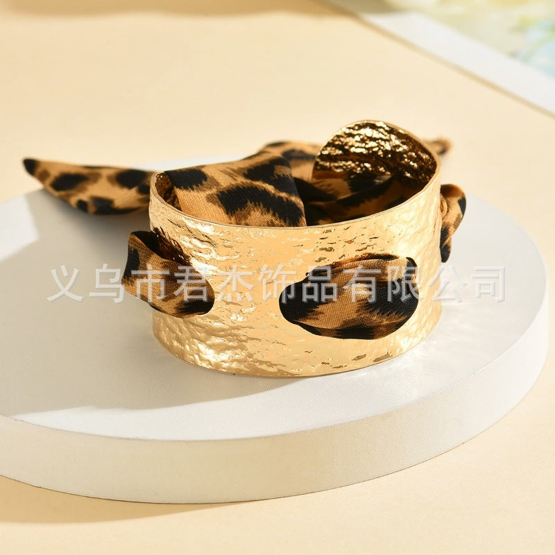 Wholesale ality Leopard f Bracelet Golden Convex Bracelet
